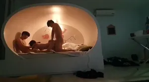 여친집에 초대남 불러서 쓰리썸